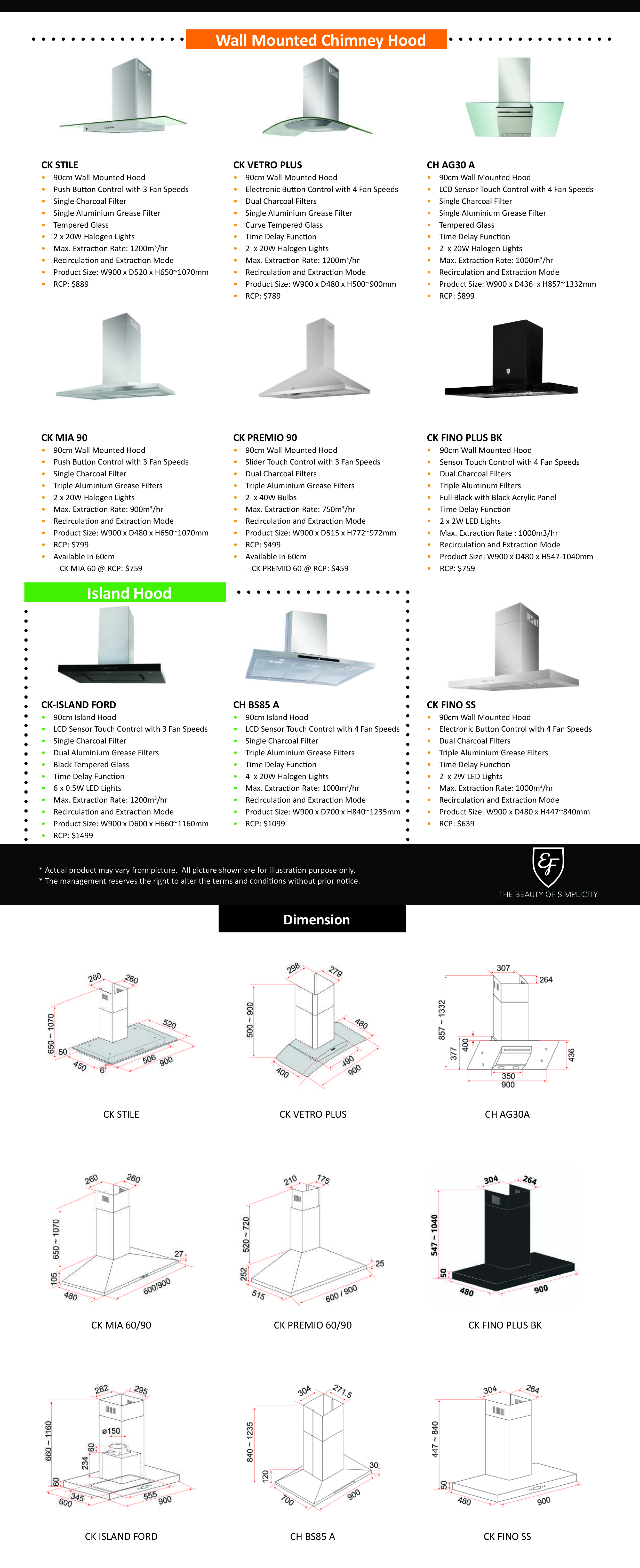 EF - Chimney Hood PRICE